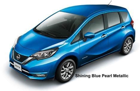 New Nissan Note Body colors, Full variation of exterior colours selection