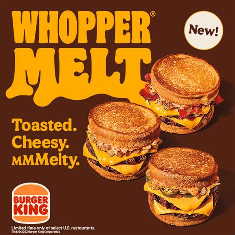 Burger King Is Testing New Whopper Melts and Breakfast Sandwiches - Thrillist