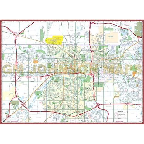 Lansing, Michigan Street Map - GM Johnson Maps