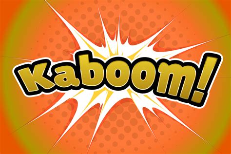 kaboom comic with dot halftone background 4673612 Vector Art at Vecteezy