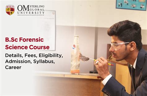 OSGU's (Blog) B.Sc Forensic Science Courses | Om Sterling Global University