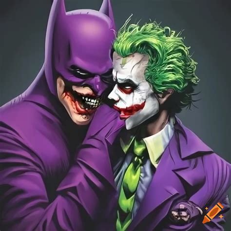 Batman punching the joker on Craiyon