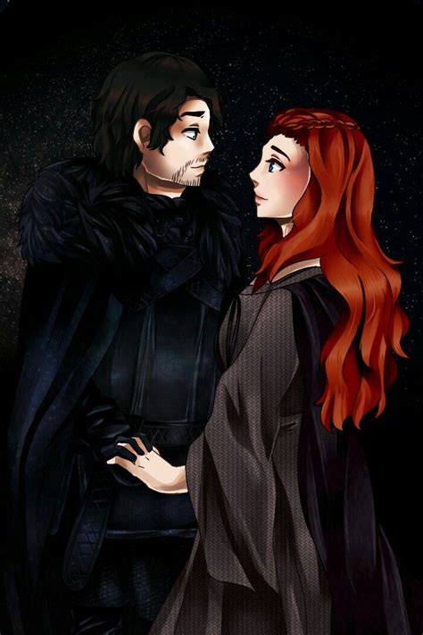 Jon snow and Sansa Stark Game of the Thrones fan art | Sansa, Sansa stark, Anime fandom