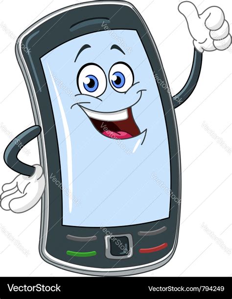 Smart phone cartoon Royalty Free Vector Image - VectorStock