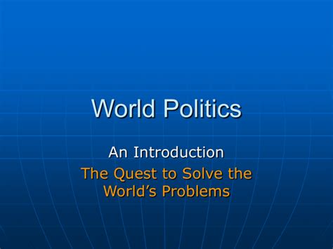 World Politics