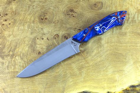 235mm FS1 Knife #28, Stainless 410 Super Blue Steel, Kirinite – 142 grams : Carter Cutlery