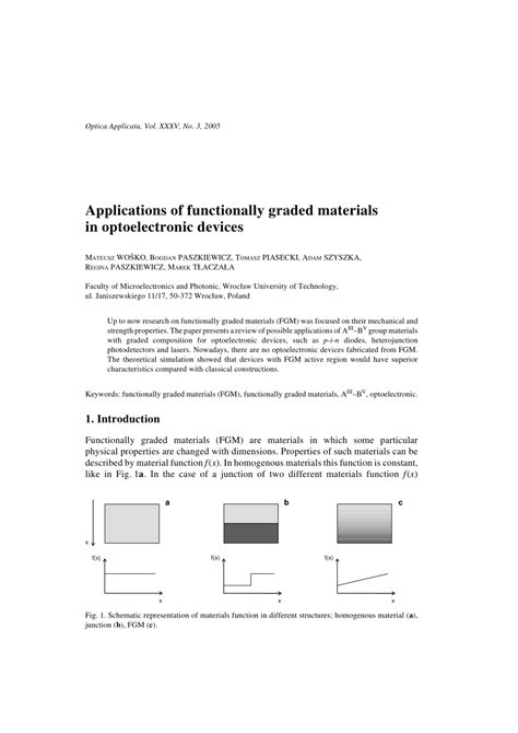 (PDF) Applications of functionally graded materials in optoelectronic ...