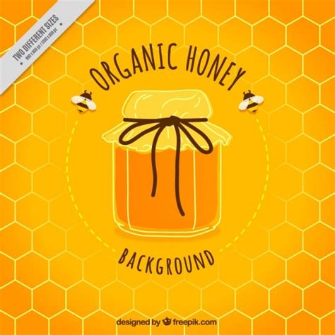 Cute honey jar background | Free Vector