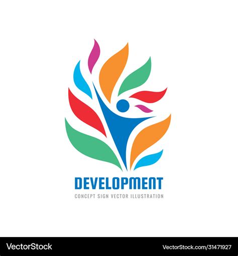 Development - concept logo template Royalty Free Vector