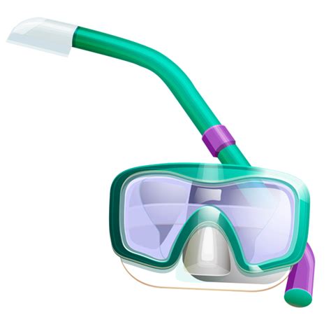 Snorkel, diving mask PNG