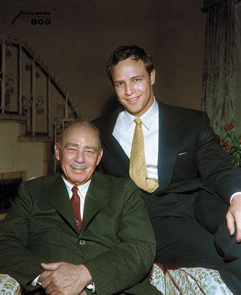 Marlon Brando with his father Marlon Brando Sr. - Los Angeles April 1 ...