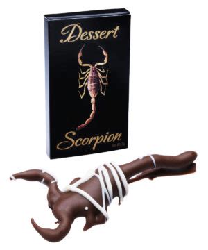 Dessert Scorpion: A real, edible scorpion dipped in chocolate!