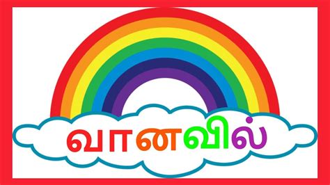 வானவில் -தமிழரசி | Learn Rainbow colours video for kids and children in Tamil |Tamilarasi for ...