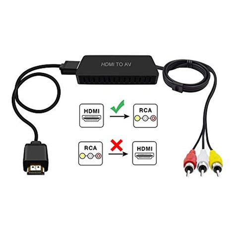 HDMI to AV Converter, HDMI to RCA Converter, HDMI to Older TV Adapter ...