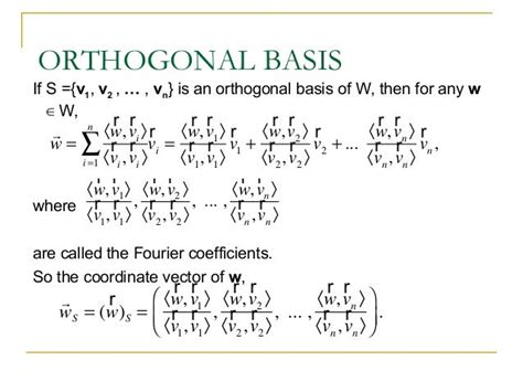 Orthogonal basis and gram schmidth process