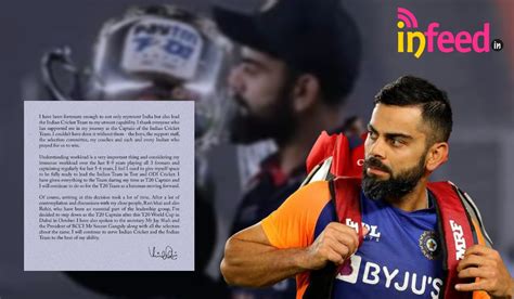 Virat Kohli to Step Down as T20 Captain after World Cup after | InFeed ...