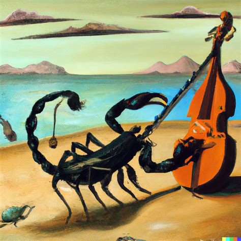 Surreal scorpion pincers pinching the chords of a | DALL·E 2 | OpenArt