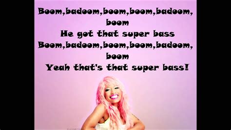 Nicki Minaj!-- Super bass (LYRICS) - YouTube