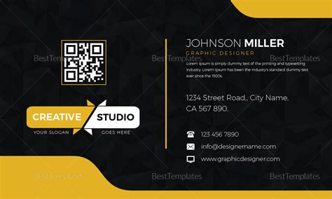 Graphic Designer Business Card Design Template in PSD, Word, Publisher