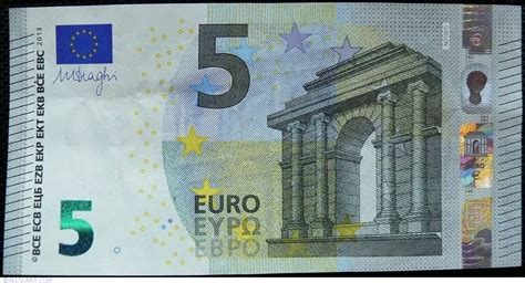 5 Euro 2013 - N, 2013 Issue - 5 Euro (Signature Mario Draghi ...