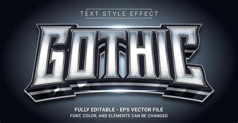 Premium Vector | Gothic Text Style Effect Editable Graphic Text Template