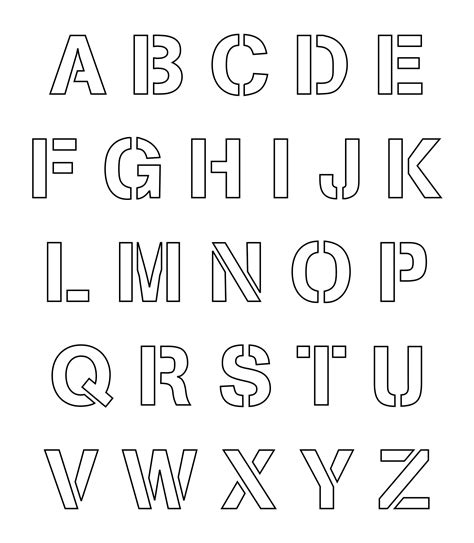 2 Inch Printable Letter Stencils