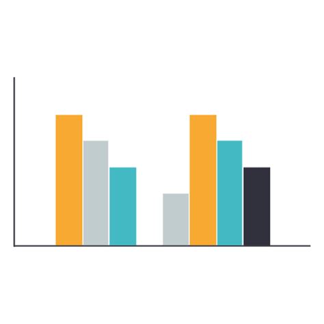 Flat Multicolor Decreasing Bar Chart PNG & SVG Design For T-Shirts