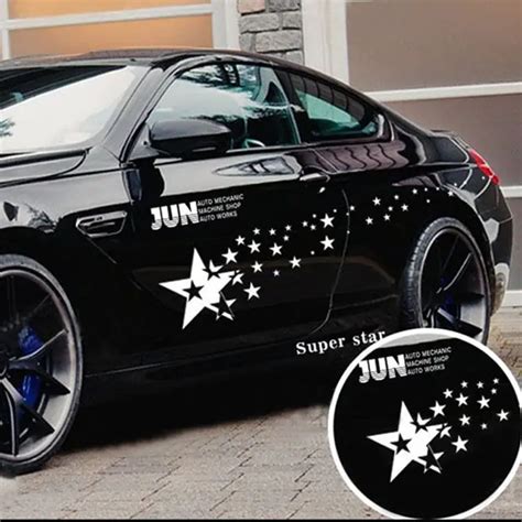 1 Pair Many Stars Universal Car Sticker Star Patterns Auto Sport Styling Vinyl Car Classic Body ...