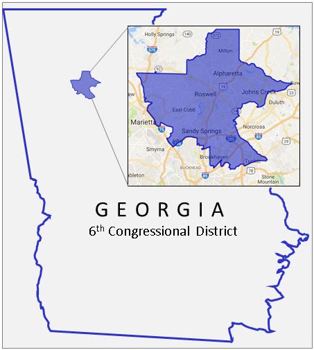 6th Congressional District Georgia Map - Metro Map