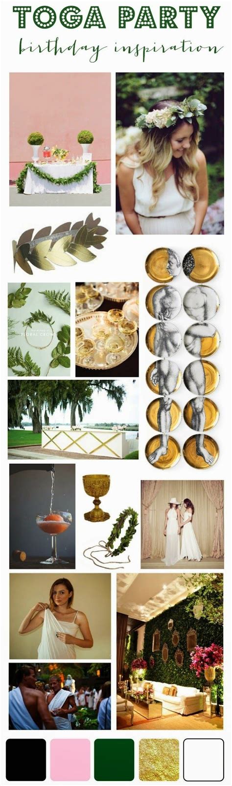 fancy toga party inspiration via Mint Love Social Club | Toga party, Goddess party, Toga party ideas