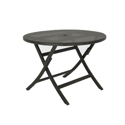 Baner Garden E07 Outdoor Furniture Resin Wicker Rattan Folding Aluminum Round Table with ...