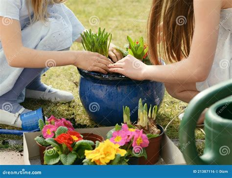 Gardening time stock photo. Image of childhood, hands - 21387116