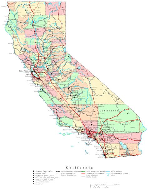 Printable California Map With Cities | Klipy inside Printable Map Of California | Printable Maps