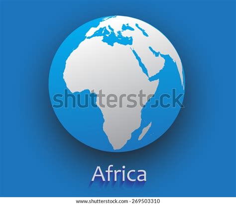 Africa Vector Mapvector Globe Iconearth Globe Stock Vector (Royalty Free) 269503310