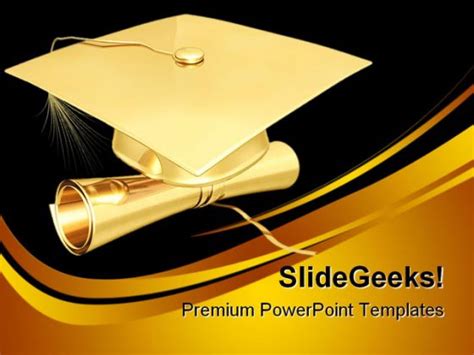 Graduation Diploma Education PowerPoint Backgrounds And Templates 1210