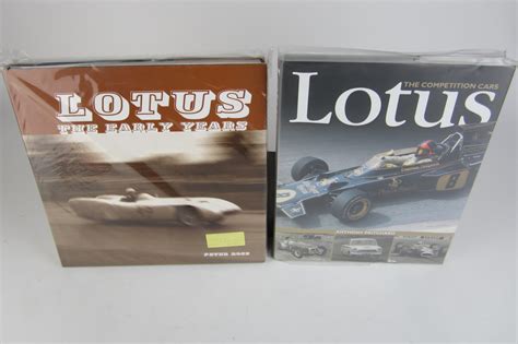 LOTUS: Two hardcover books detailing Lotus history - Donington Auctions | Find Lots Online