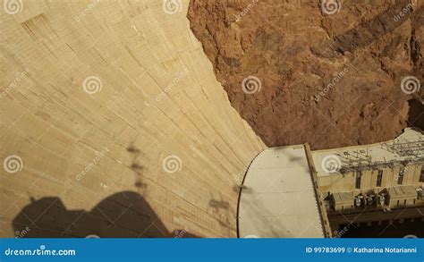 Hoover Dam View from Visitor Center Editorial Stock Image - Image of ...