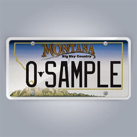 Montana License Plate Replica, reflective