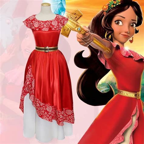 Elena of Avalor Elena Princess Dress Adult Women Halloween Fancy Dress Princess Elena Cosplay ...