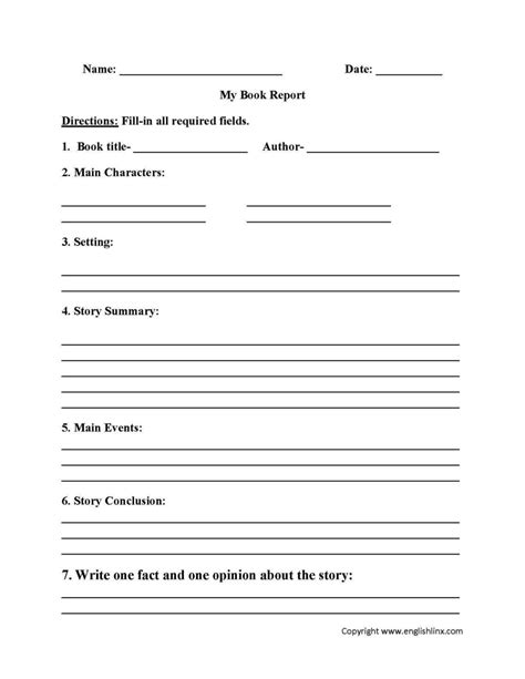 Book Report Outline Template - SampleTemplatess - SampleTemplatess