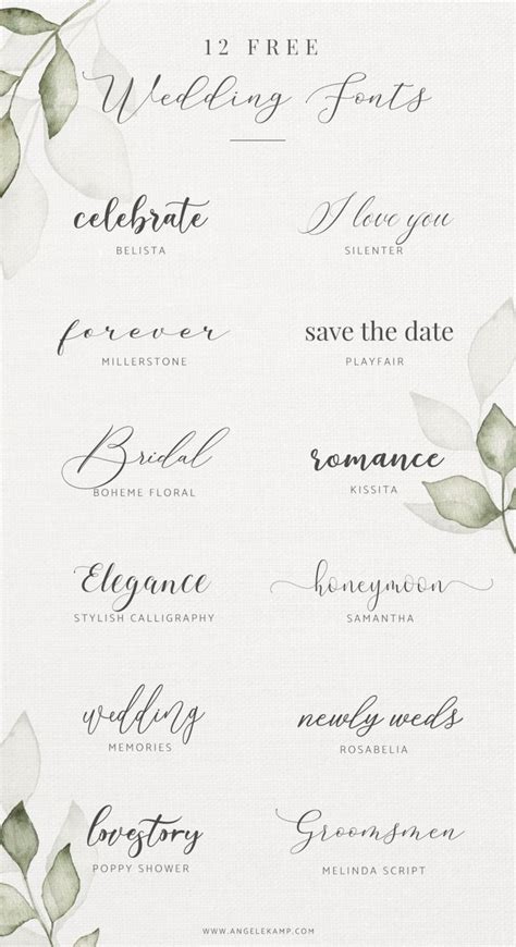 Free Wedding Fonts | Free wedding fonts, Wedding fonts, Wedding invitation fonts