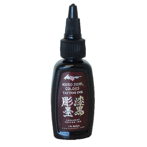 Kuro Sumi Double Tribal black tattoo ink in either 1 or 2 oz bottle.