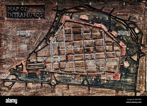 Intramuros map Stock Photo - Alamy