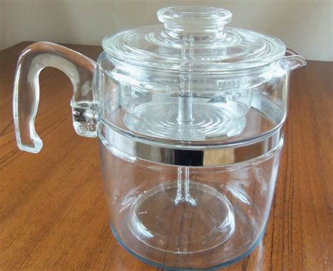 Vintage Glass Flameware Coffee Percolator Pyrex Pot Retro