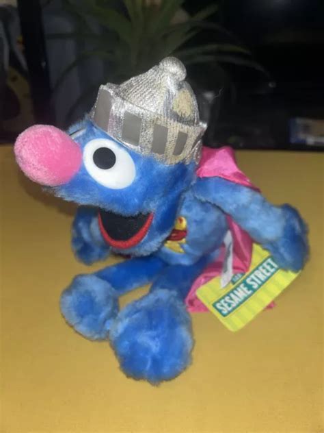 SESAME STREET 2003 Super Grover Plush 13” Cape Helmet Soft Toy Play WITH TAGS £24.99 - PicClick UK