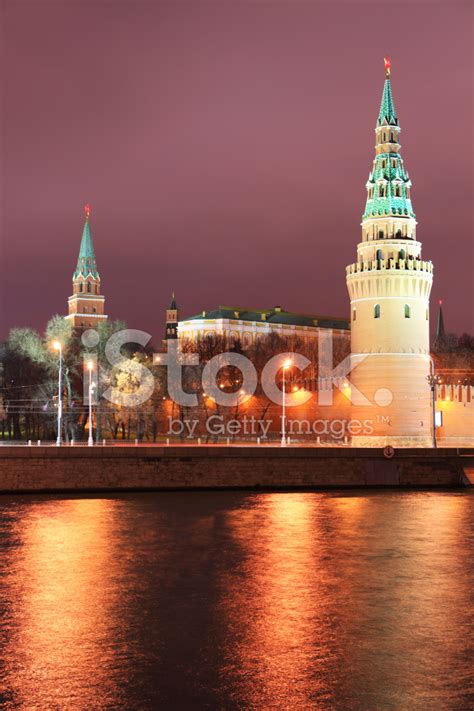 Night View To Moscow Kremlin Stock Photo | Royalty-Free | FreeImages