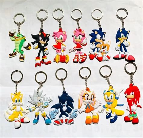 New 30 pcs sonic Double sided Keychains Bag Pendant For Best Gift T 38 ...