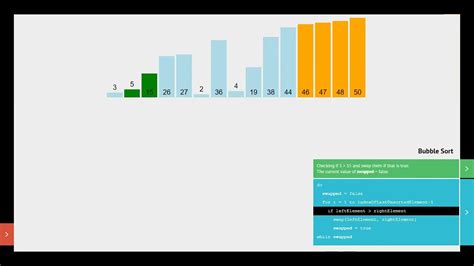 Bubble Sort Visualization step by step - YouTube