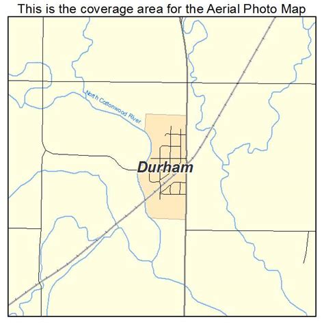 Aerial Photography Map of Durham, KS Kansas