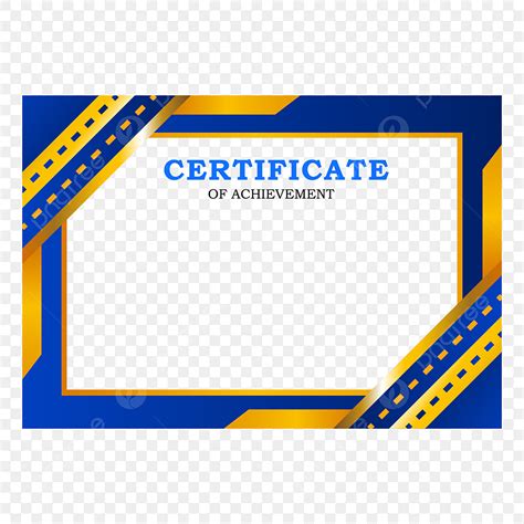 Certificate Border Design Vector Design Images, Transparent Vector Certificate Border, Bule And ...